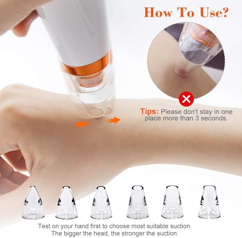 Electric Vacuum Pore Cleaner, 6 In 1 Blackheads Removing Device, Facial Black Spots White Dot Pimple Acne Cleaner, Beauty Extractor Skin Care Tools, Black Point Vacuum Suction Device, USB Rechargeable Bubble Beauty Instrument Electric Vacuum Pore Cleaner, 6 In 1 Blackheads Removing Device, Facial Black Spots White Dot Pimple Acne Cleaner, Beauty Extractor Skin Care Tools, Black Point Vacuum Suction Device, USB Rechargeable Bubble Beauty Instrument